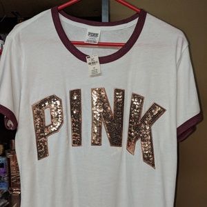 Large pink sleeve shirt